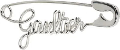 Jean Paul Gaultier 'the Silver-tone Gaultier Safety Pin' Single Earring In Metallic