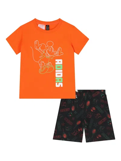 Adidas Originals X Disney© Mickey Mouse Logo Shorts Set In Multi