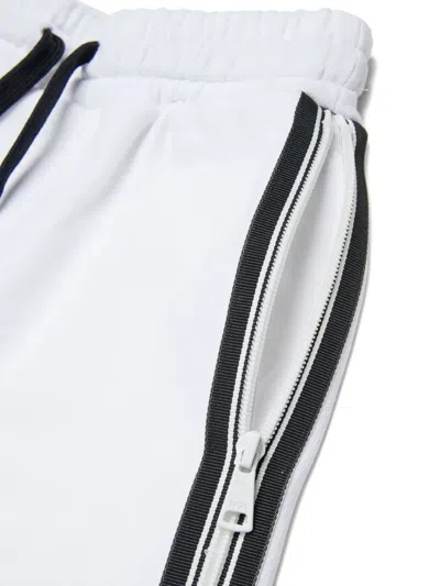 N°21 Logo-detail Side-band Shorts In White