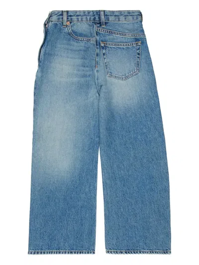 Mm6 Maison Margiela Back-patch Pocket Jeans In Blue