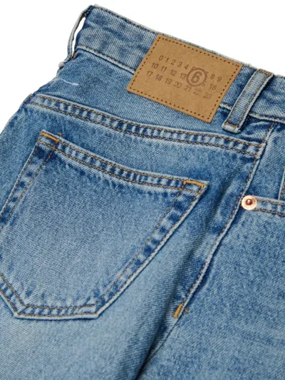 Mm6 Maison Margiela Back-patch Pocket Jeans In Blue