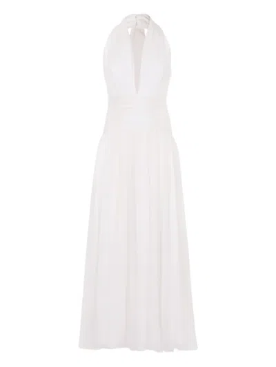 Nicholas Arella Silk Dress In White