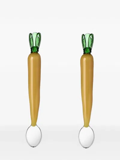 Ichendorf Milano X Alessandra Baldereschi Carrot Spoon (set Of Two) In Multi