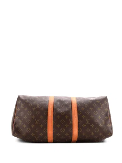 Pre-owned Louis Vuitton Keepall Bag Monogram Canvas 45 Satchel In Brown