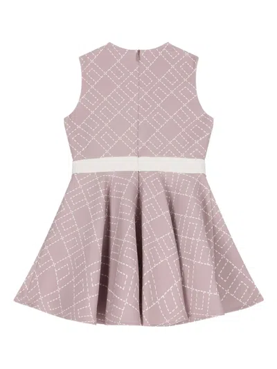 Elisabetta Franchi Monogram-pattern Dress In Pink