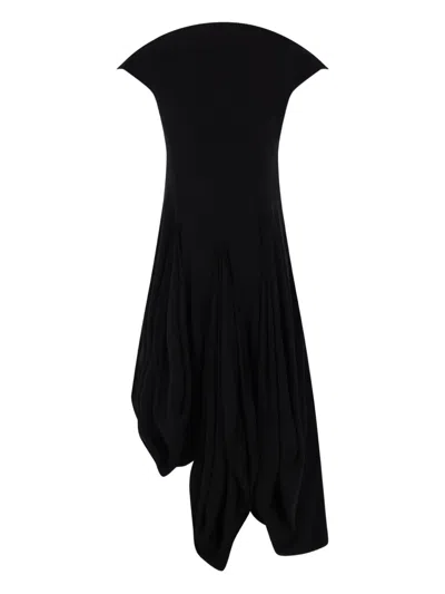 Yohji Yamamoto Asymmetric-hem Dress In Black
