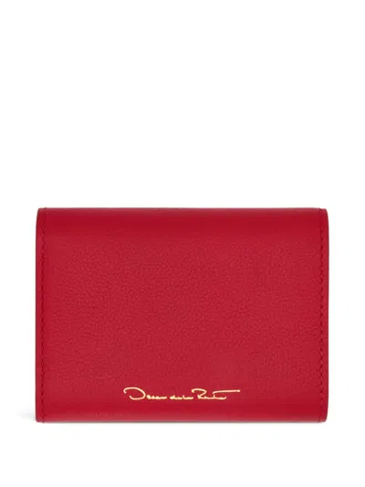 Oscar De La Renta O-detailed Trifold Wallet In Red
