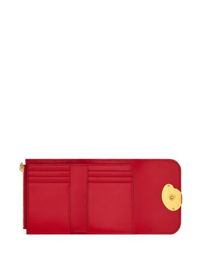 Oscar De La Renta O-detailed Trifold Wallet In Red