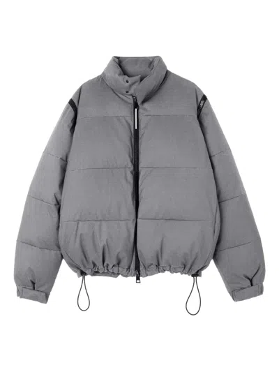Sunnei Puffy Bomber Jacket In Gray