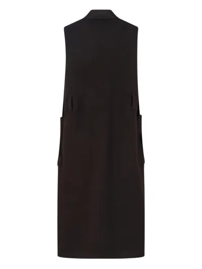 Ivy & Liv Clarissa Sleeveless Coat In Brown