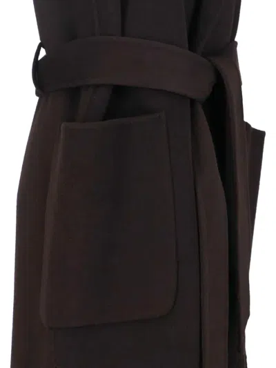 Ivy & Liv Clarissa Sleeveless Coat In Brown