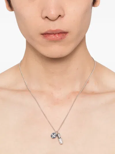 Ambush Logo-charm Pendant Necklace In Silver