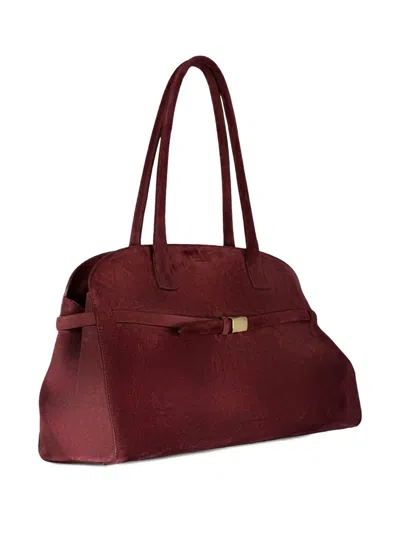 Orciani Aura Peach Strap-detail Shoulder Bag In Orange