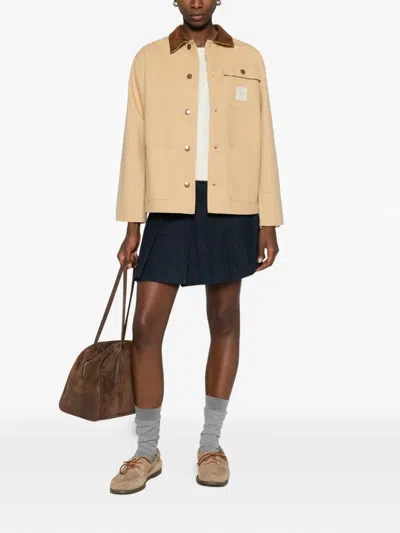 Sporty And Rich Gaia Corduroy-collar Jacket In Brown