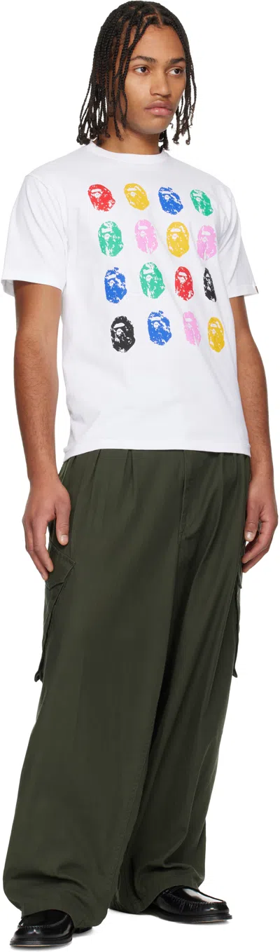 Bape White 'a Bathing Ape' 32nd Anniversary T-shirt In White
