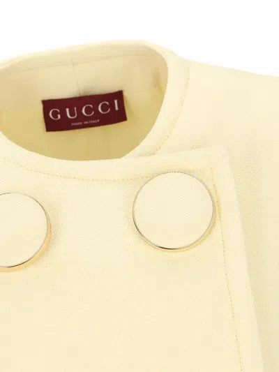 Gucci Maxi-buttons Sleeveless Gilet In Neutral