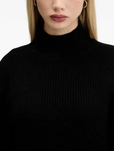 Hugo Boss Balloon-sleeve Roll-neck Sweater In Black