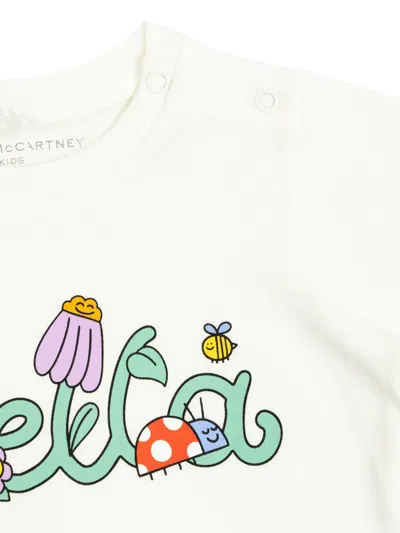 Stella Mccartney Floral-graphic T-shirt In White