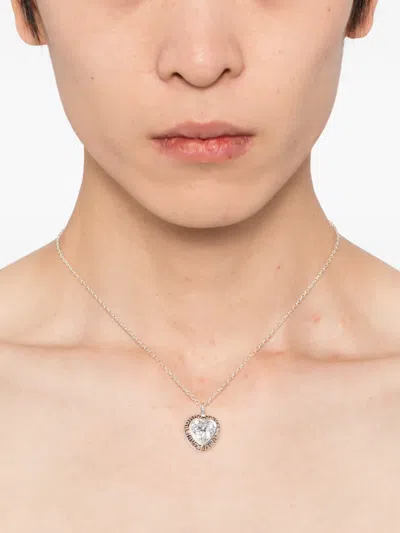 Ambush Heart-pendant Necklace In White