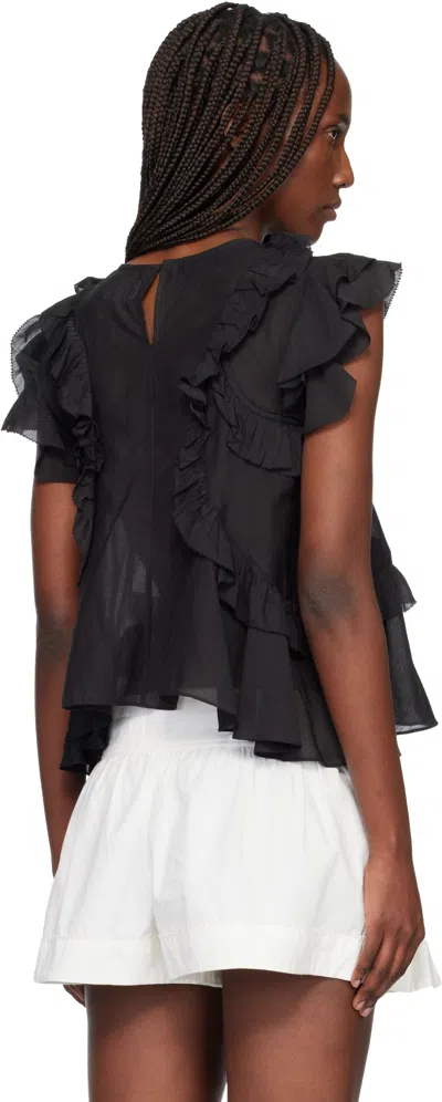 Isabel Marant Étoile Marant Etoile Nalou Cotton Top In Blue