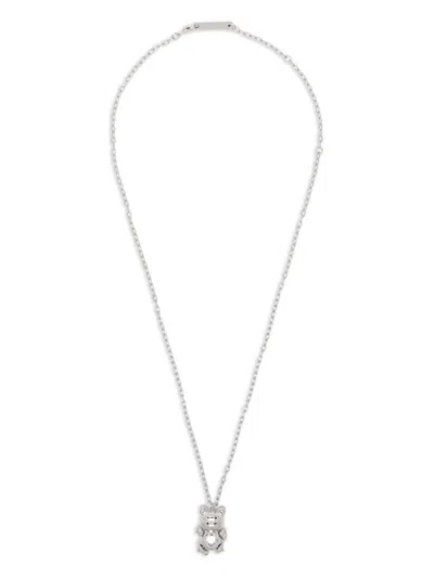 Ambush Teddy Bear Pendant Necklace In Silver