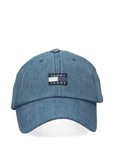 Tommy Jeans Logo-patch Washed Baseball Cap In Blue