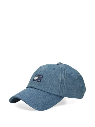 Tommy Jeans Logo-patch Washed Baseball Cap In Blue