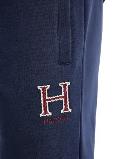 Hackett Embroidered-logo Track Pants In Blue