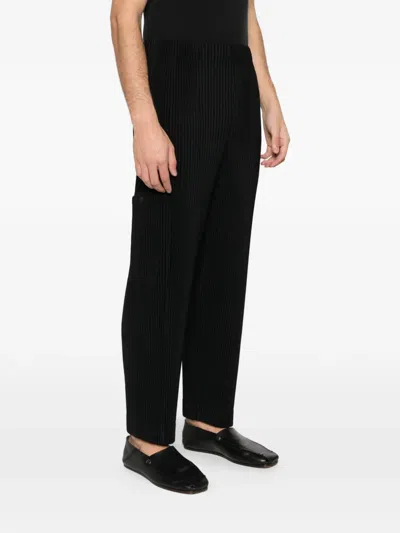 Issey Miyake Pleated Straight-leg Trousers In Multi