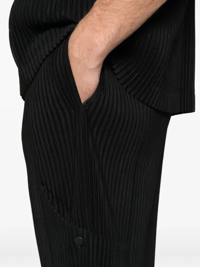 Issey Miyake Pleated Straight-leg Trousers In Multi