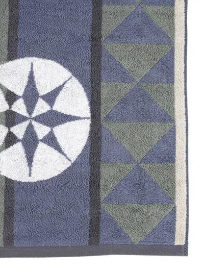 Loewe 90x185 Triangle Graphic Towel In Blue