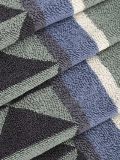 Loewe 90x185 Triangle Graphic Towel In Blue