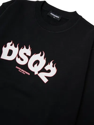 Dsquared2 Logo-print Sweatshirt In Black
