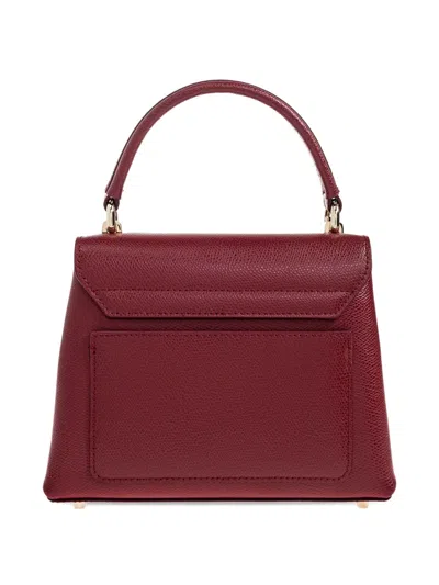 Furla Mini 1927 Logo-plaque Tote Bag In Burgundy