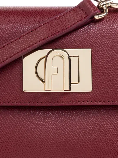 Furla Mini 1927 Logo-plaque Tote Bag In Burgundy