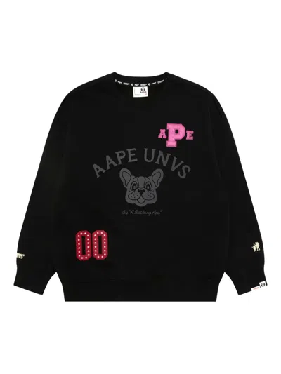 Aape By A Bathing Ape Graphic-appliqué Sweatshirt In Black
