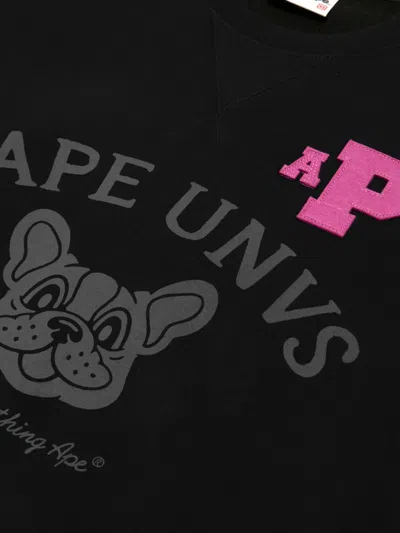 Aape By A Bathing Ape Graphic-appliqué Sweatshirt In Black