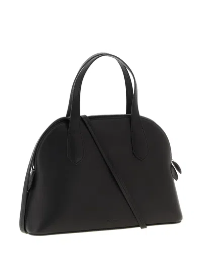 The Row Ingrid Embossed-logo Medium Tote Bag In Black