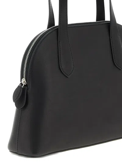 The Row Ingrid Embossed-logo Medium Tote Bag In Black
