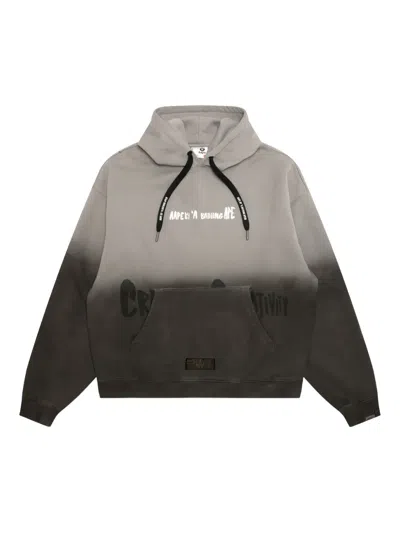 Aape By A Bathing Ape Logo-print Hoodie In Brown