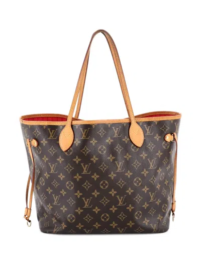 Pre-owned Louis Vuitton Neverfull Nm Limited Edition Cities V Monogram Canvas Mm Tote Bag In Brown