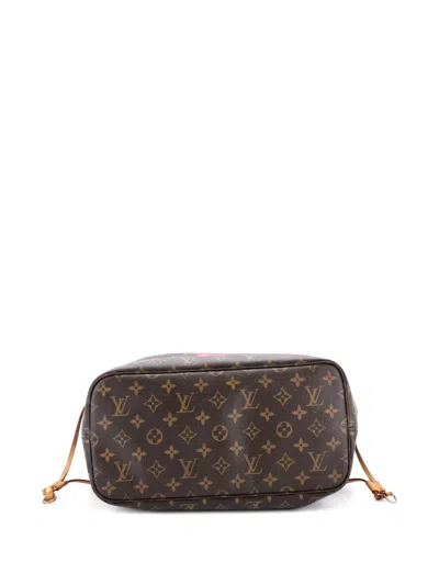Pre-owned Louis Vuitton Neverfull Nm Limited Edition Cities V Monogram Canvas Mm Tote Bag In Brown