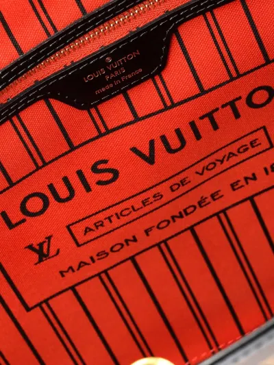 Pre-owned Louis Vuitton Neverfull Nm Limited Edition World Tour Monogram Canvas Mm Tote Bag In Brown