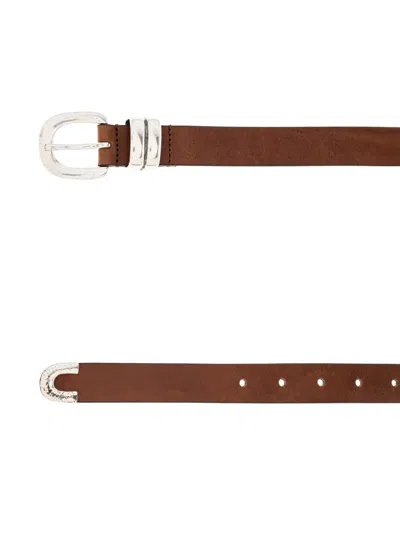 By Malene Birger Zoilo Metal Buckle Belt In Brown