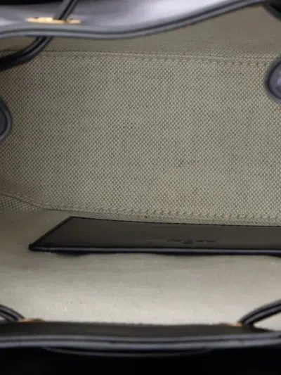 Pre-owned Gucci Bamboo Leather Small Backpack In Black