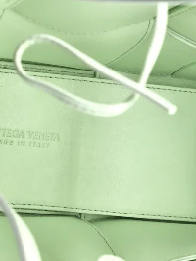 Pre-owned Bottega Veneta Arco Maxi Intrecciato Plisse Leather Mini Tote Bag In Green