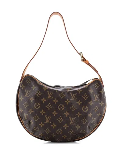 Pre-owned Louis Vuitton Croissant Handbag Monogram Canvas Pm Hobo Bag In Brown