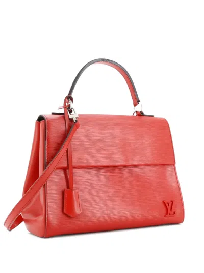 Pre-owned Louis Vuitton Cluny Top Handle Bag Epi Leather Mm Satchel In Red