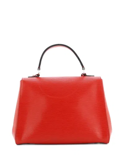 Pre-owned Louis Vuitton Cluny Top Handle Bag Epi Leather Mm Satchel In Red