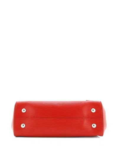 Pre-owned Louis Vuitton Cluny Top Handle Bag Epi Leather Mm Satchel In Red